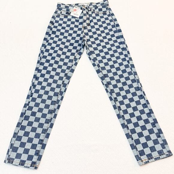 Adika Checkered Denim Skinny Jeans Size XS NWT - Picture 2 of 7